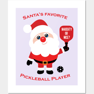 Santa's Favourite Pickleball Player Posters and Art